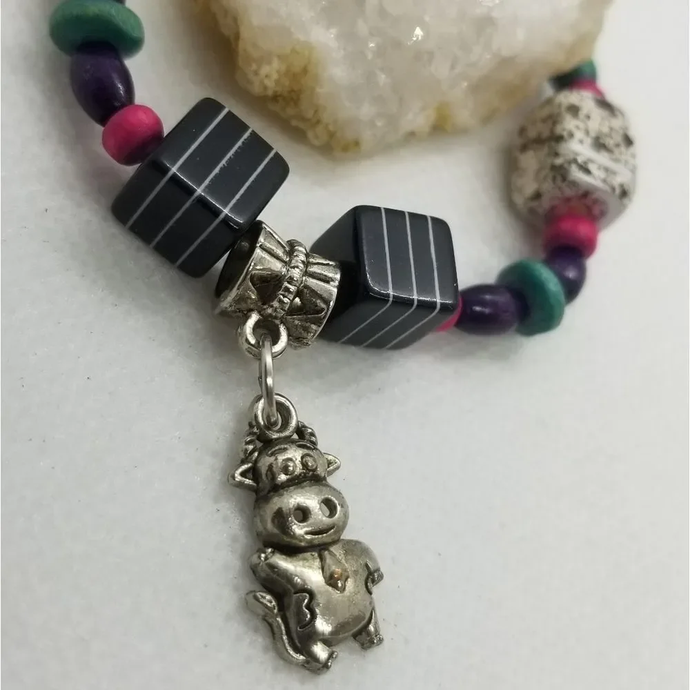 Silly cow art deco bracelet stretch - Picture 2 of 2